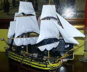 maqueta revell hms victory velamen