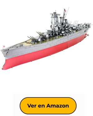 Metal Earth Puzzle 3D Acorazado Yamato. Rompecabezas De Metal De Barcos. Maquetas Para Construir Para Adultos Nivel Desafiante De 29.49 X 4.5 X 6.5 Cm