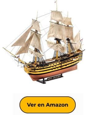 Revell-Revell-65408 Set HMS Victory, Escala 1 225, con Pinturas Base, Pegamento y brocha