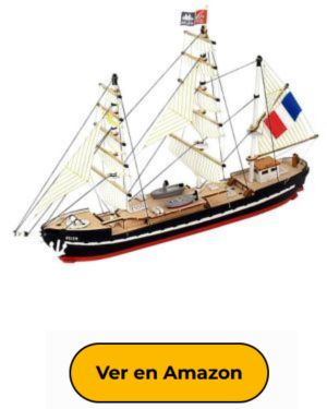 Artesanía Latina - Maqueta de Barco en Madera - Easy Kit Buque Escuela Francés, Belem - Modelo 17001, Escala 1 160 - Maquetas para Montar - Nivel Principi