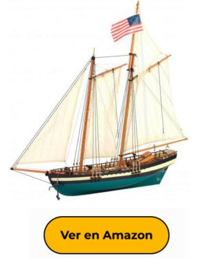 Artesanía Latina - Maqueta de Barco en Madera - Goleta Americana Virginia (American Schooner) - Modelo 22115, Escala 1 41 - Maquetas para Montar - Nivel Principia