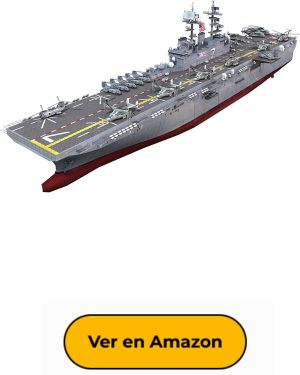 CAZARU Kits de Modelo de plástico de Barco de Asalto Anfibio USS IWO JIMA LHD-7 a Escala 1_350, Juguetes y Regalos para Adultos, 29 Pulgadas