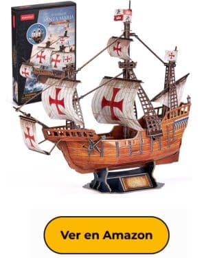 CubicFun Puzzle 3D Santa María Barco Maquetas Kits de Construcción Modelo Realista para Niños y Adultos, 204 Piezas