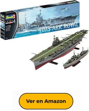 Revell Maqueta de HMS Ark Royal & Tribal Class Destroyer, Kit Modello, Escala 1_720 (5149) (05149), 34,3 cm 15,9 cm de Largo